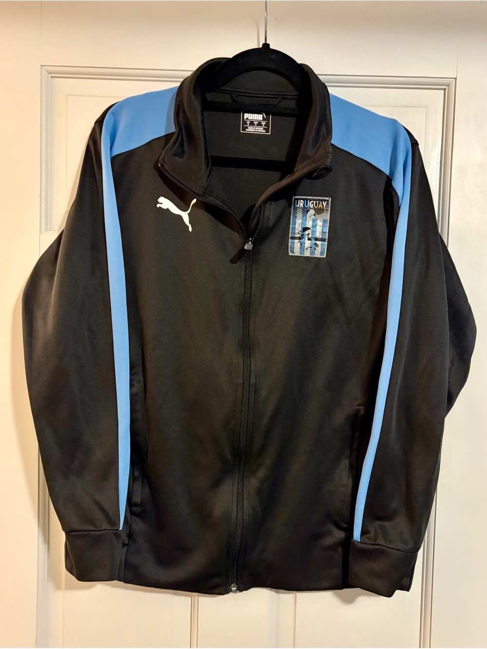Puma Black and Light Blue Uruguay Track Jacket